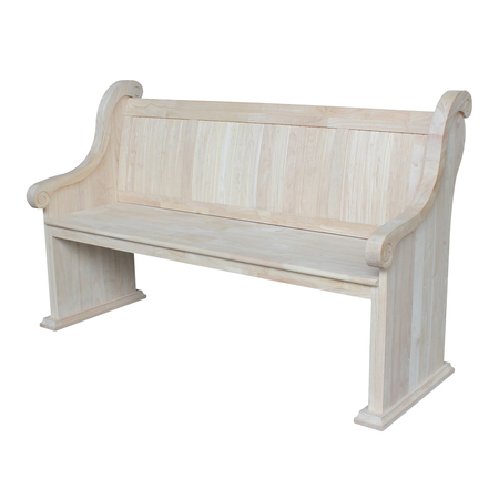 INTERNATIONAL CONCEPTS Sanctuary Bench, Unfinished BE-3
